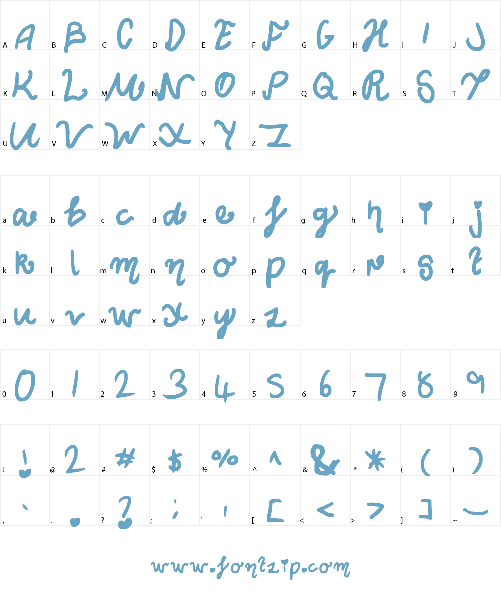Curly Wurly Font Character